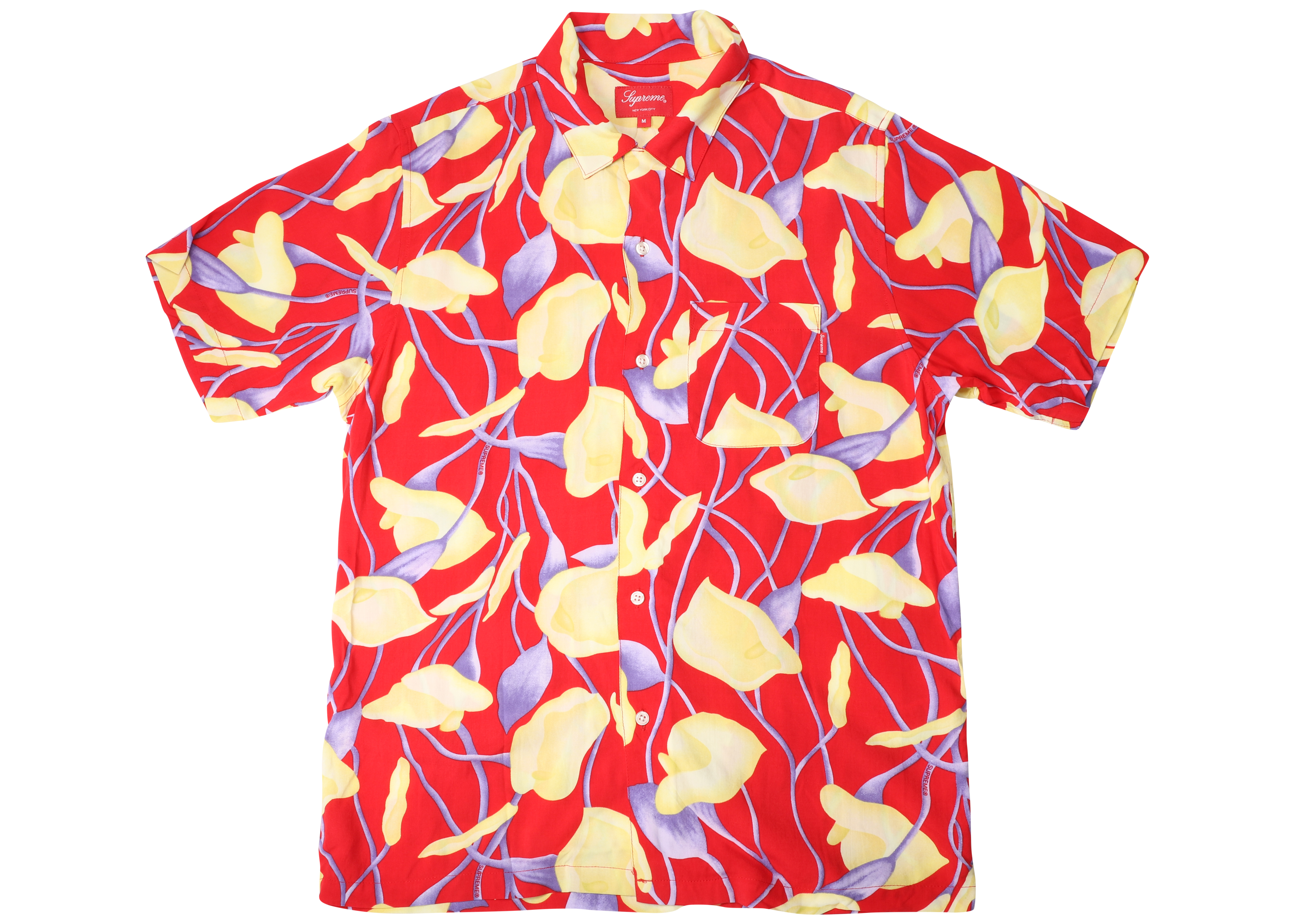 Supreme Lily Rayon Shirt Red Men's - SS18 - US