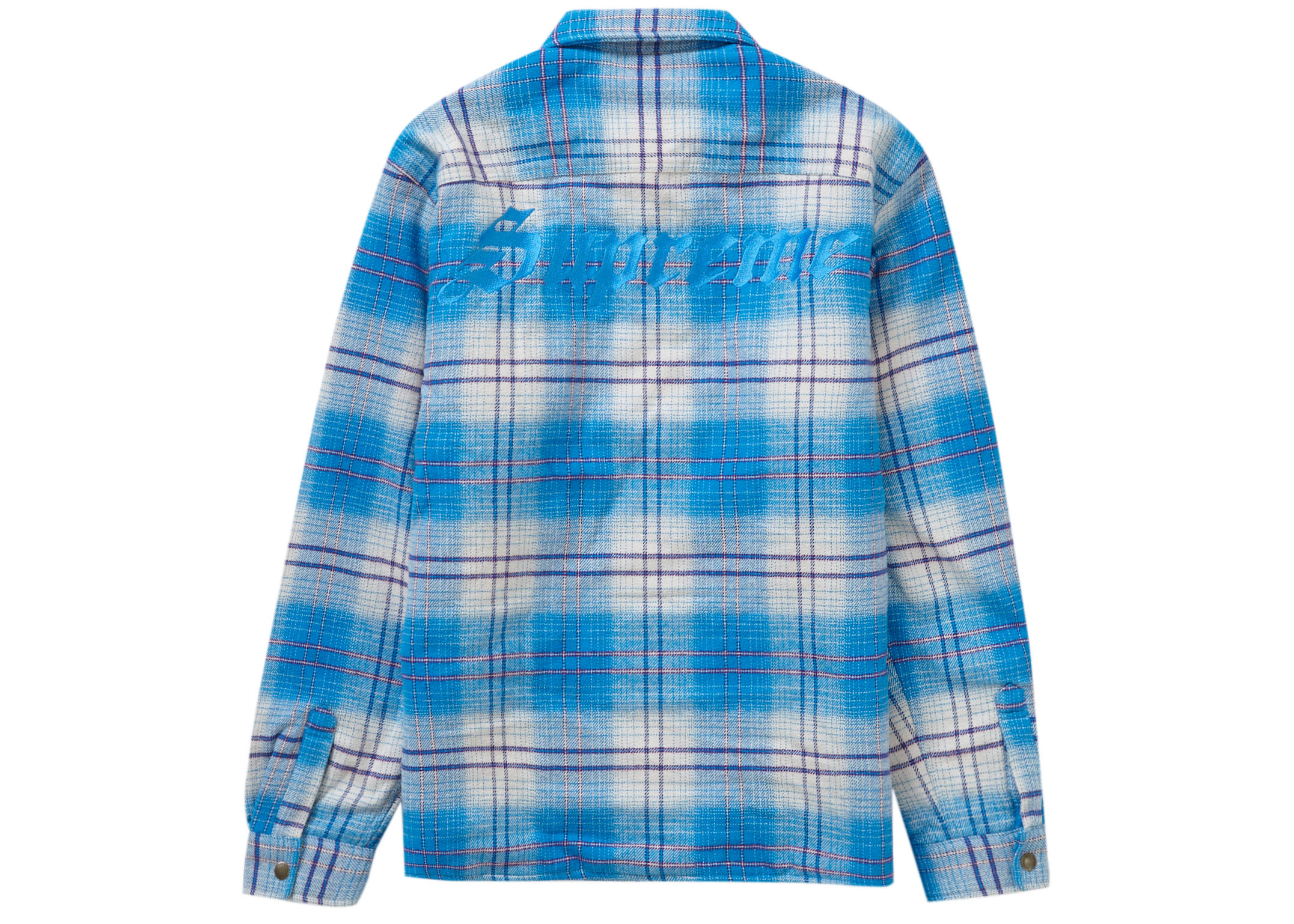 Supreme Lined Flannel Snap Shirt Blue Men's - FW23 - US