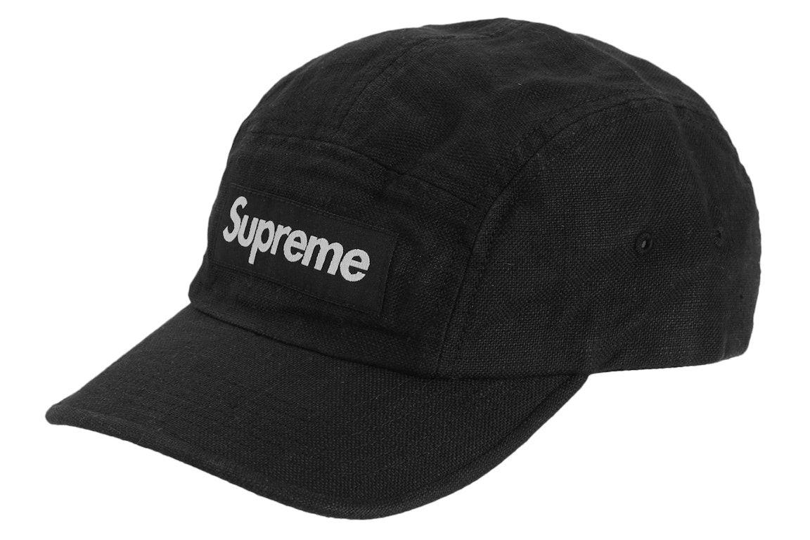 Pre-owned Supreme Linen Fitted Camp Cap Black
