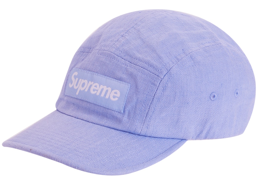 Pre-owned Supreme Linen Fitted Camp Cap Light Blue