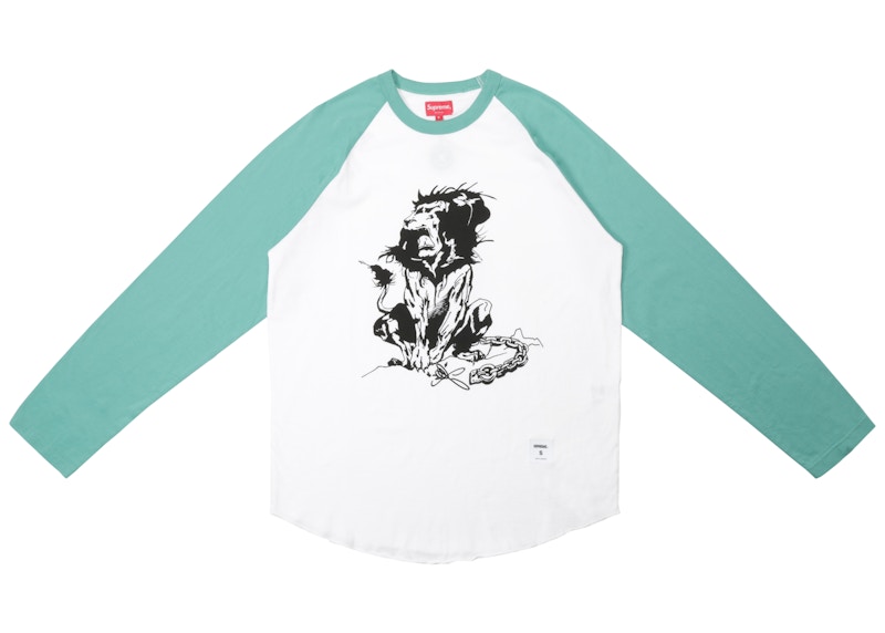 Supreme Lion Raglan Baseball Top Mint 男士- SS18 - TW