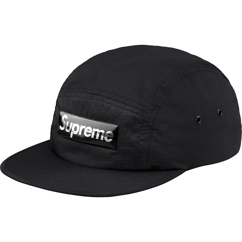 Supreme Liquid Metal Logo Camp Cap Black - FW17 - US