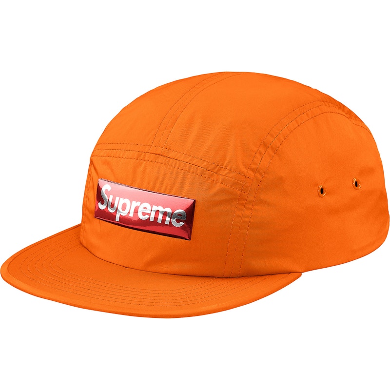 Supreme Liquid Metal Logo Camp Cap Orange