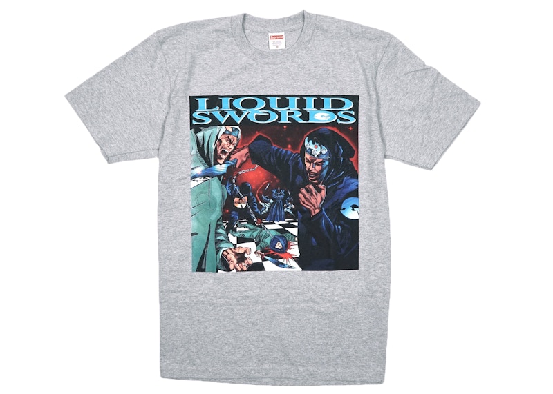 Supreme Liquid Swords Tee Heather Grey - FW18 Men's - US