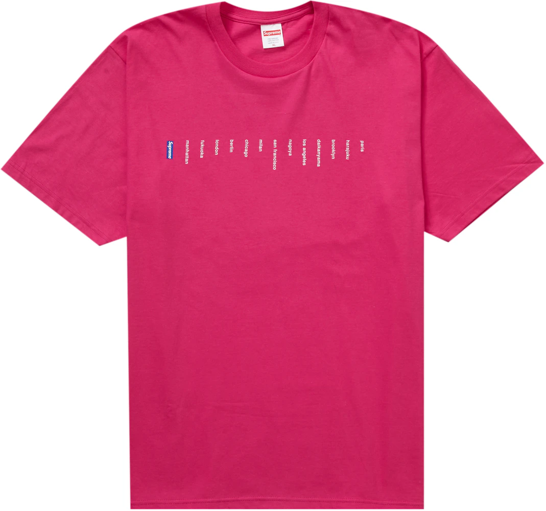Supreme Location Tee Pink Men's - SS23 - US
