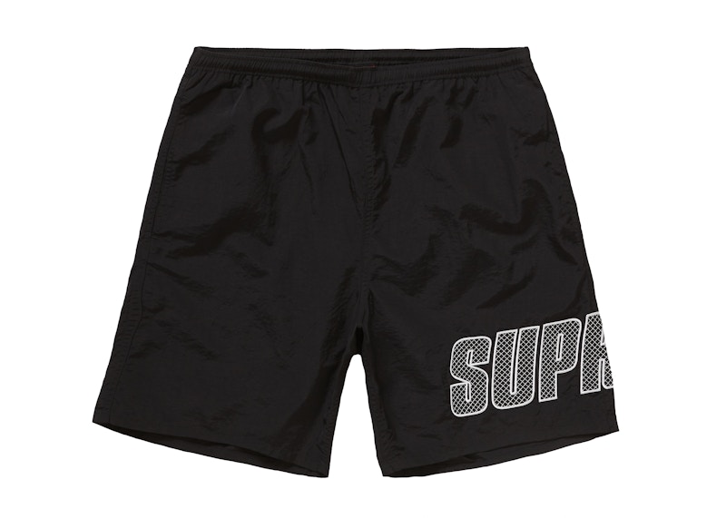 Supreme Logo Applique Water Short Black Men's - SS19 - US