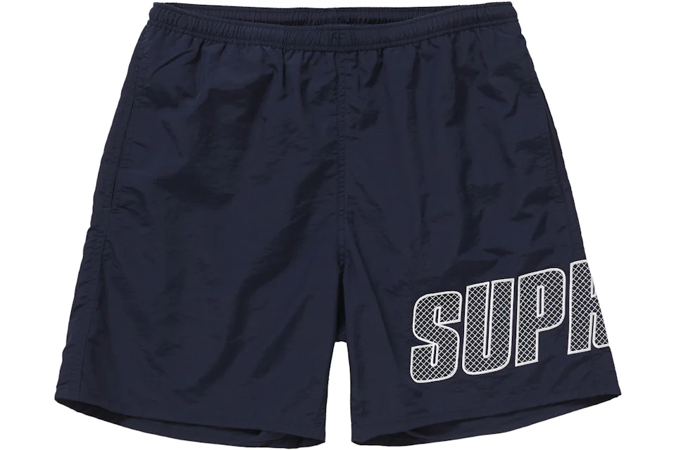 Supreme Logo Applique Water Short Navy Men's - SS19 - US