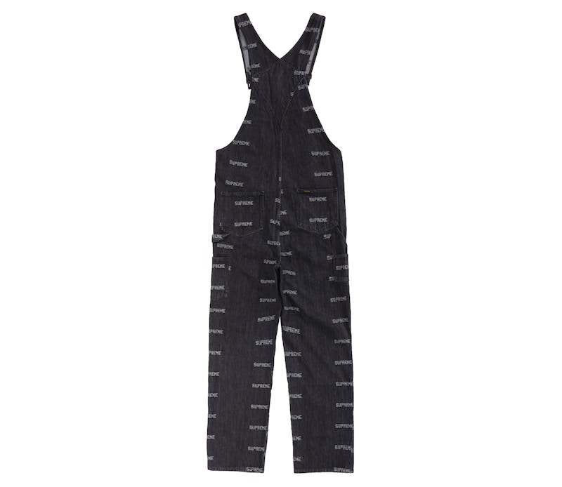 Supreme Logo Denim Overalls Black Men's - SS19 - US