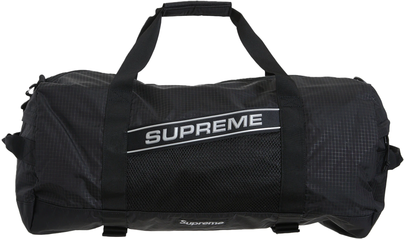 Supreme Logo Duffle Bag Black - FW23 - US