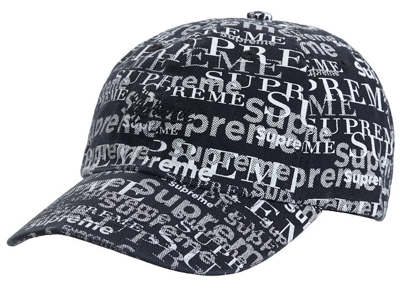 完売】supreme logo pattern 6-panelキャップ - キャップ