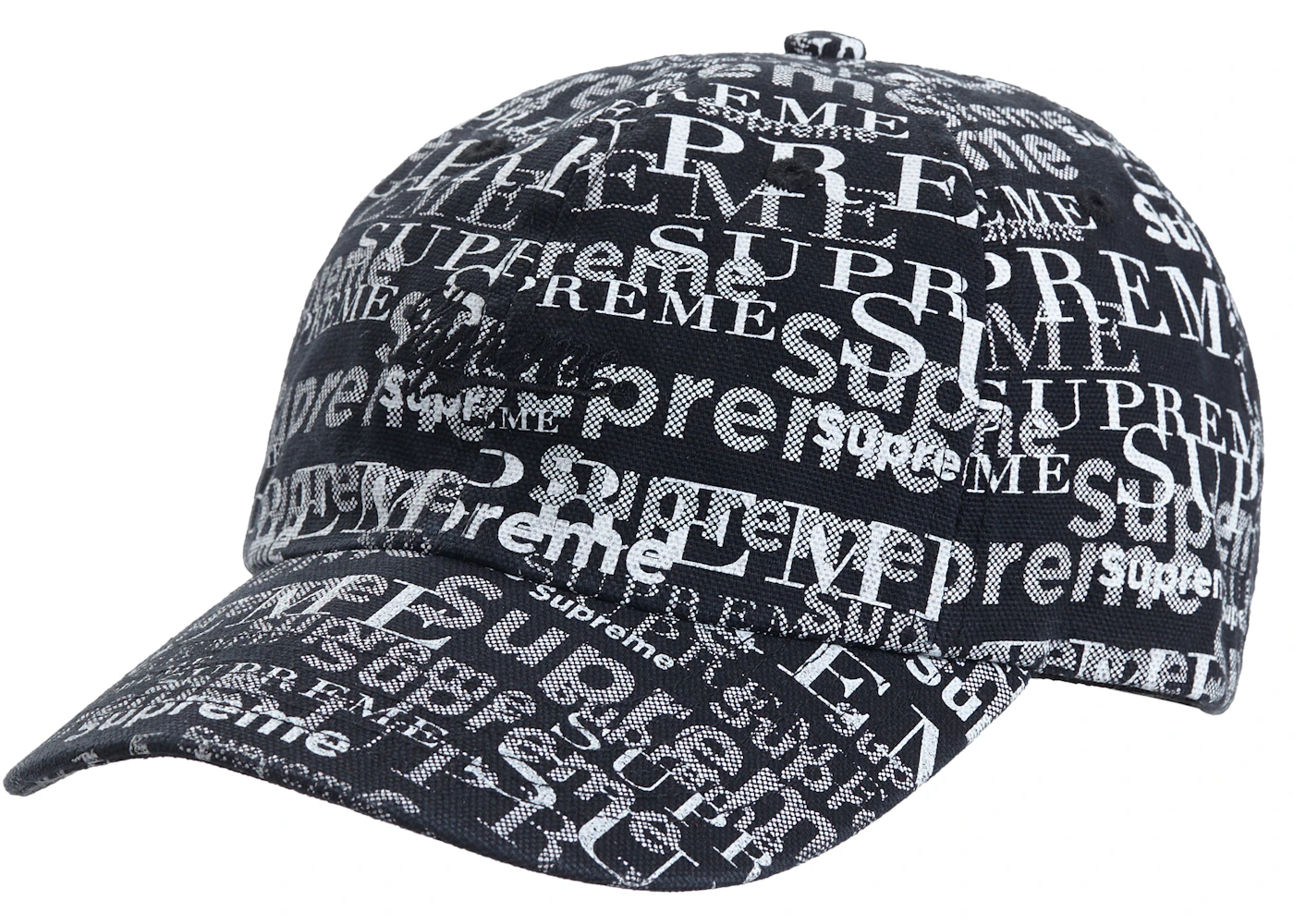 Supreme Logo Pattern 6-Panel Black - FW20 - US