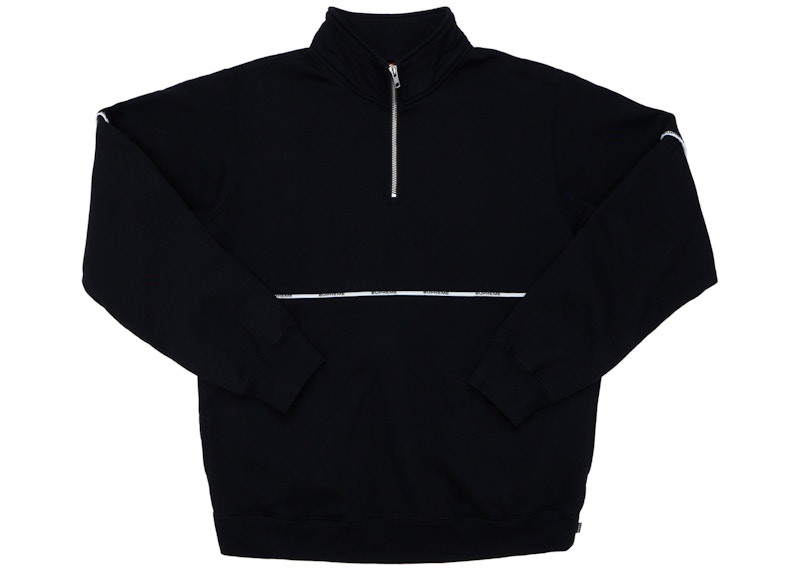 Supreme Logo Piping Half Zip Sweatshirt Black