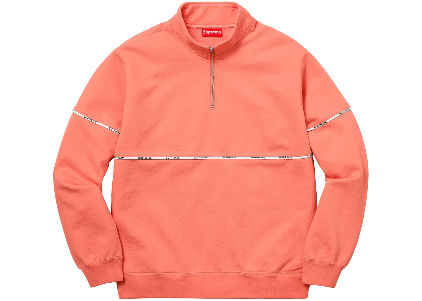 Stockx Supreme Logo Piping Half Zip Sweatshirt Supreme Logo Piping