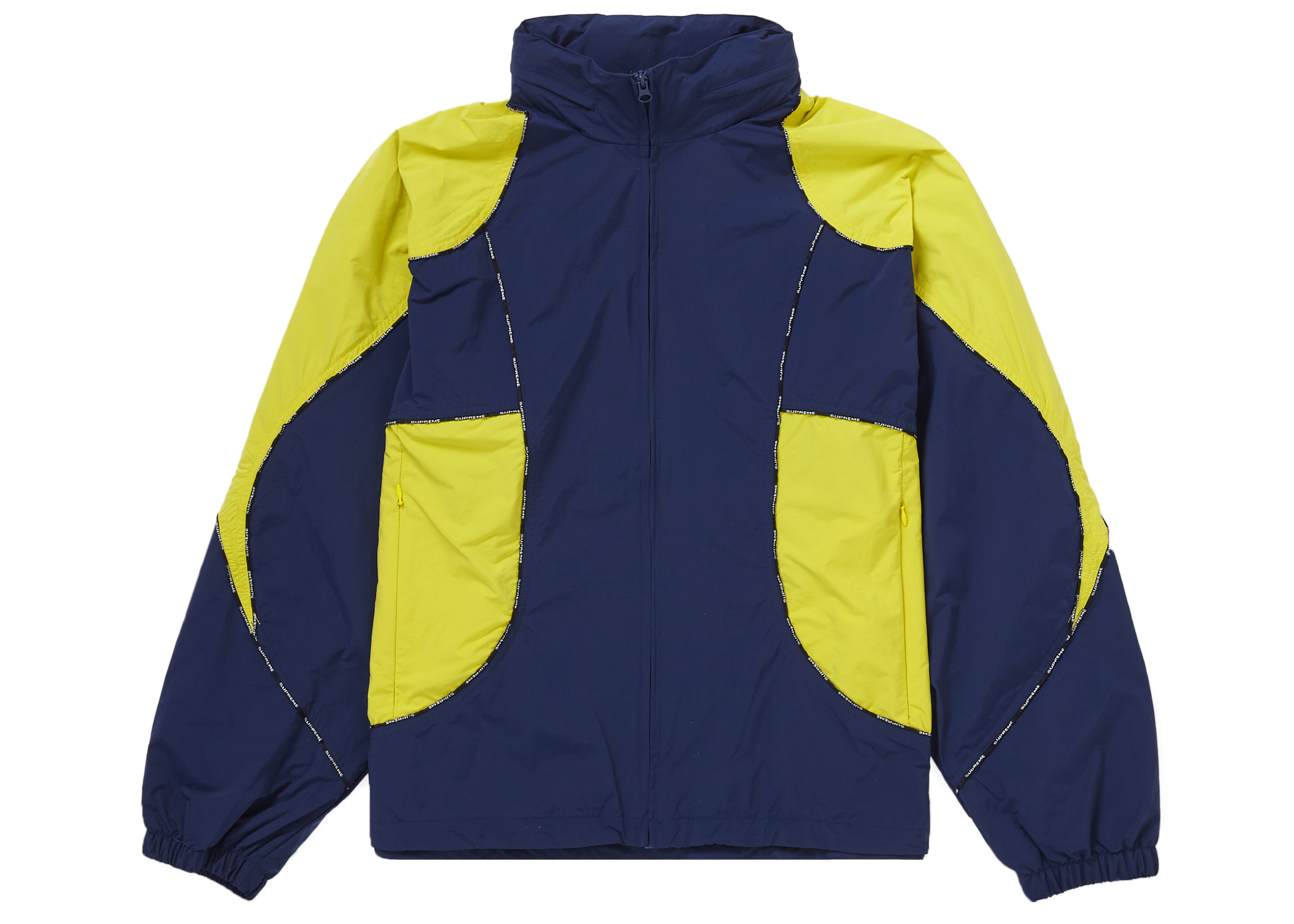 Supreme Logo Piping Hooded Track Jacket Navy メンズ - FW23 - JP