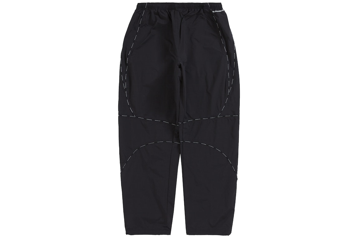 Pre-owned Supreme Logo Piping Track Pant Black