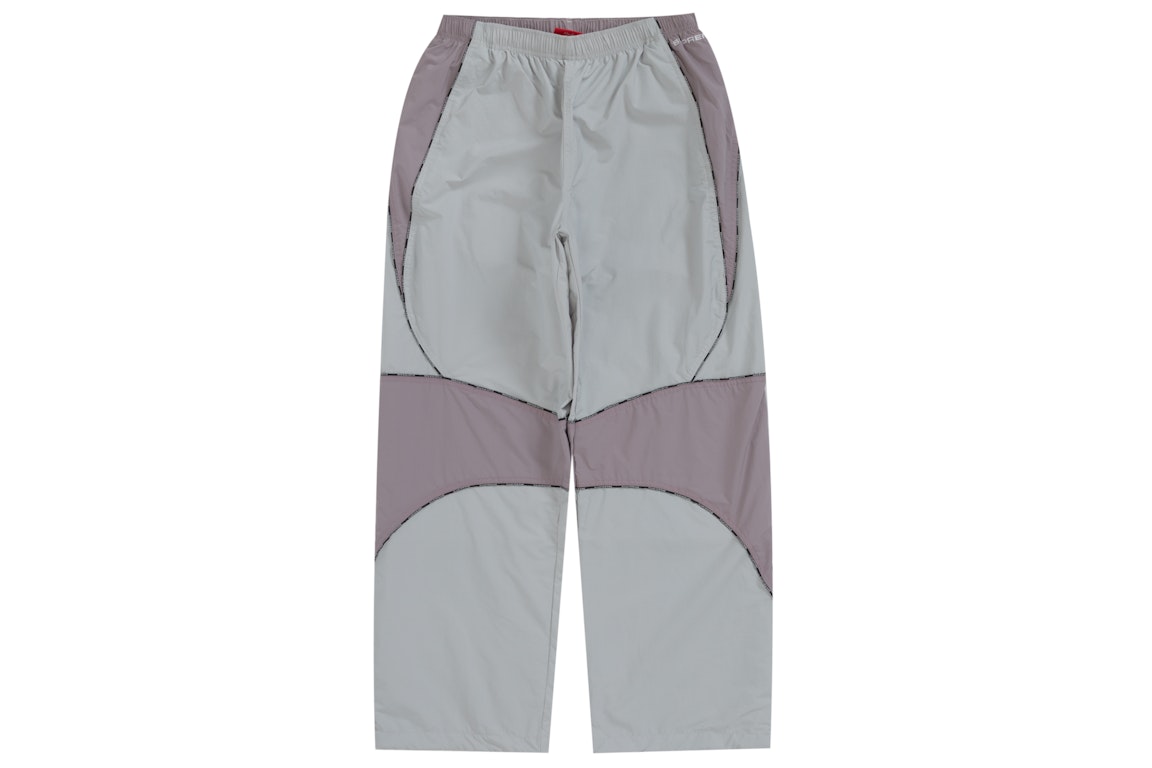 Pre-owned Supreme Logo Piping Track Pant Grey