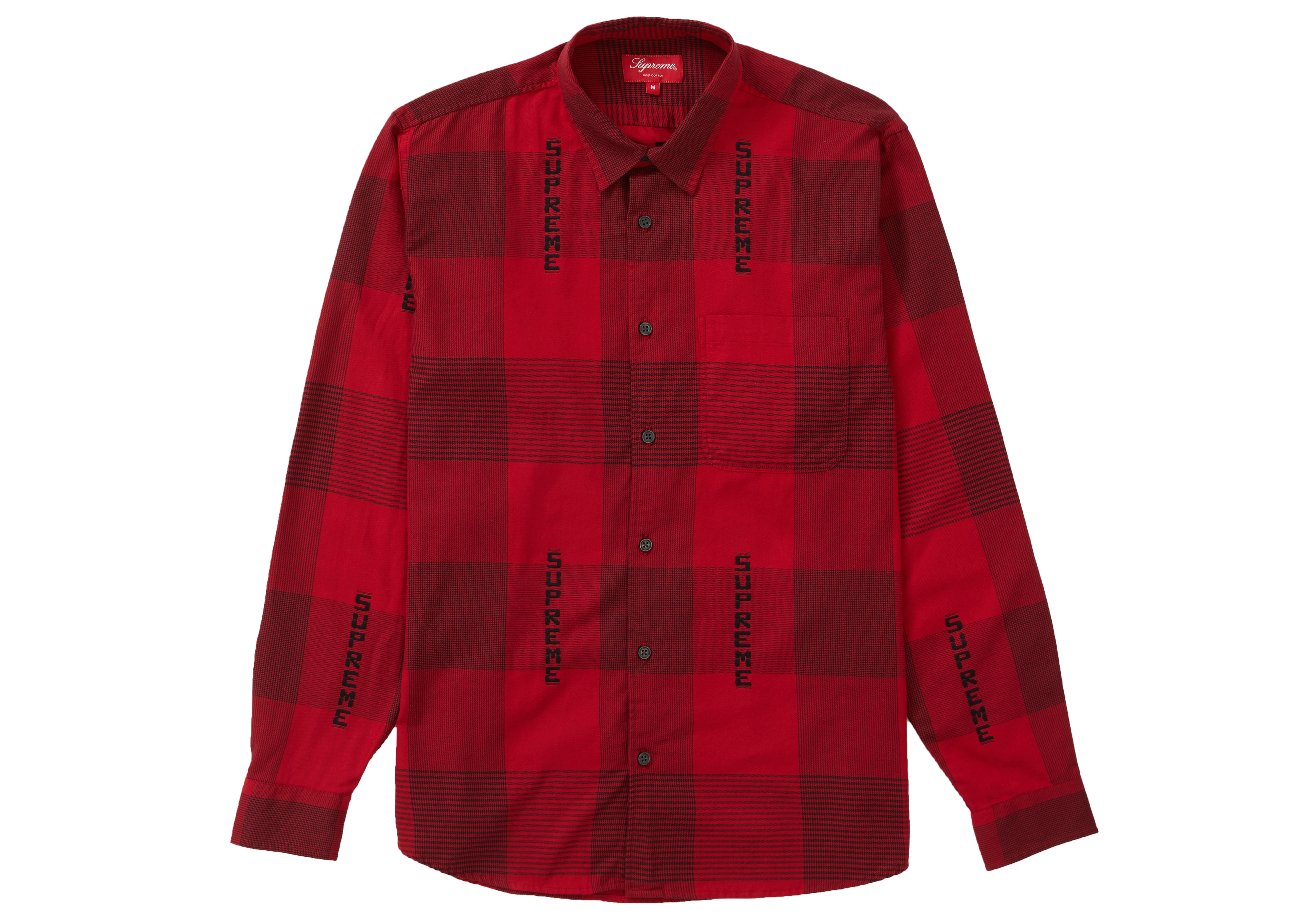 Supreme Logo Plaid Shirt - シャツ