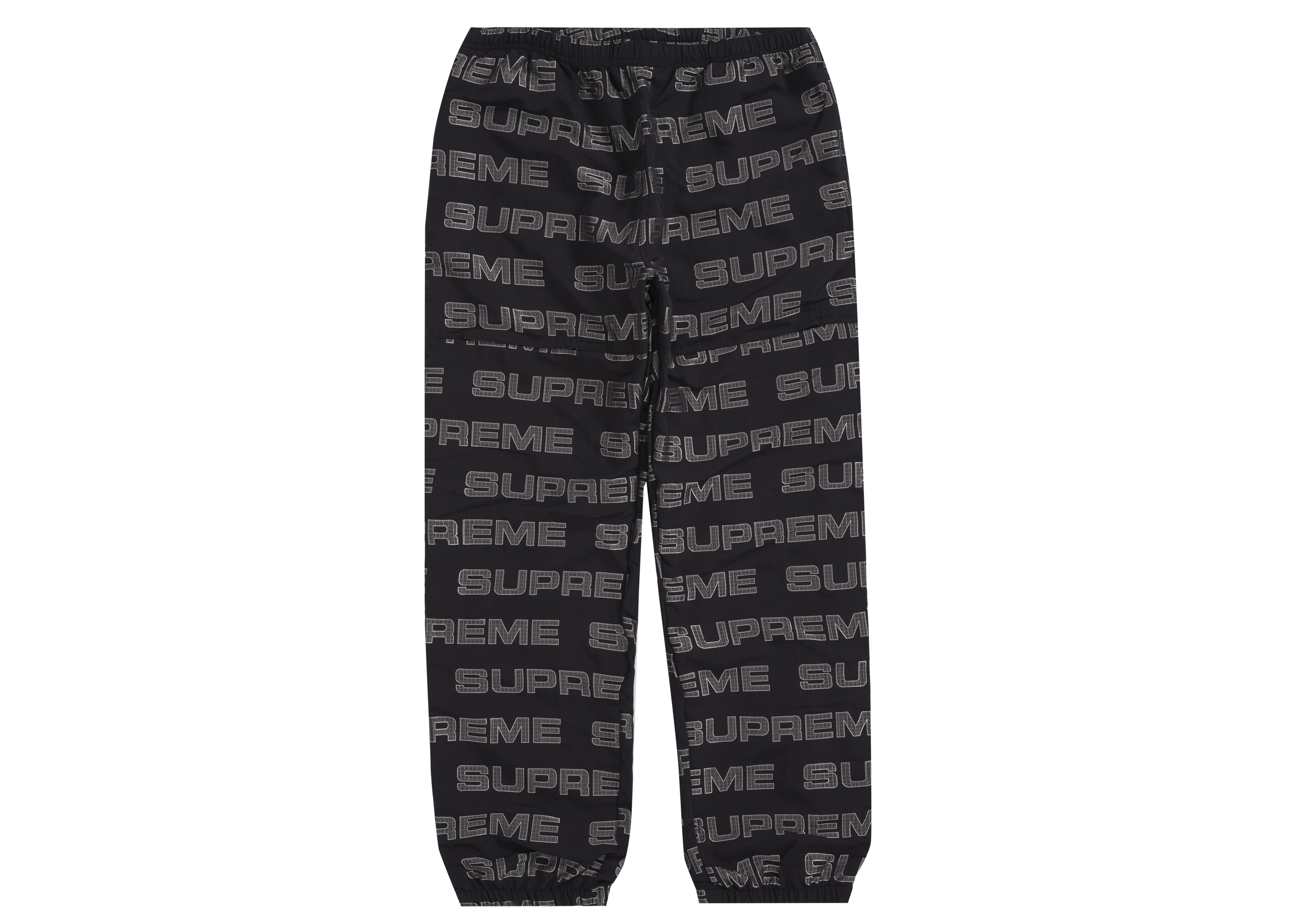 Supreme Logo Ripstop Track Pant Black Men's - FW21 - US
