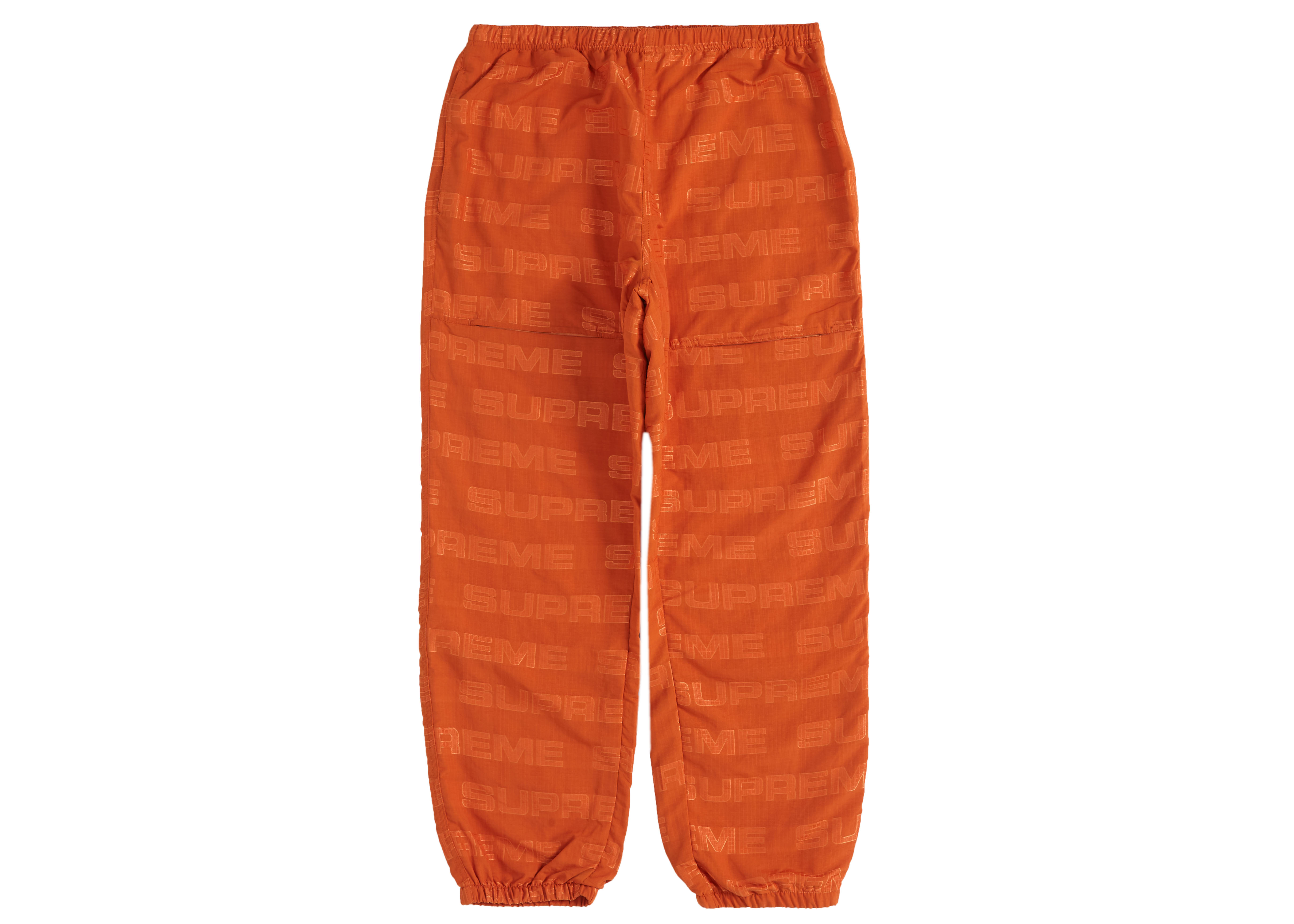 Supreme Logo Ripstop Track Pant Orange Men's - FW21 - US