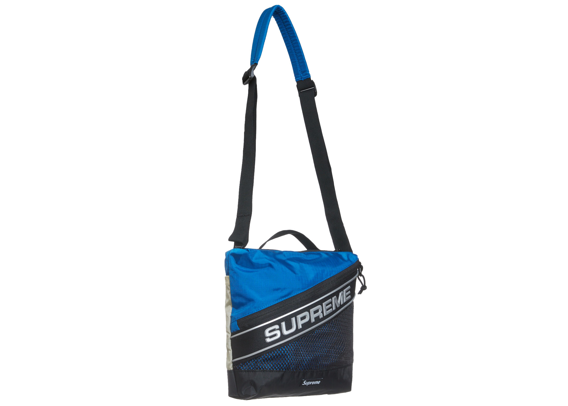 Supreme Logo Shoulder Bag Blue - FW23 - US