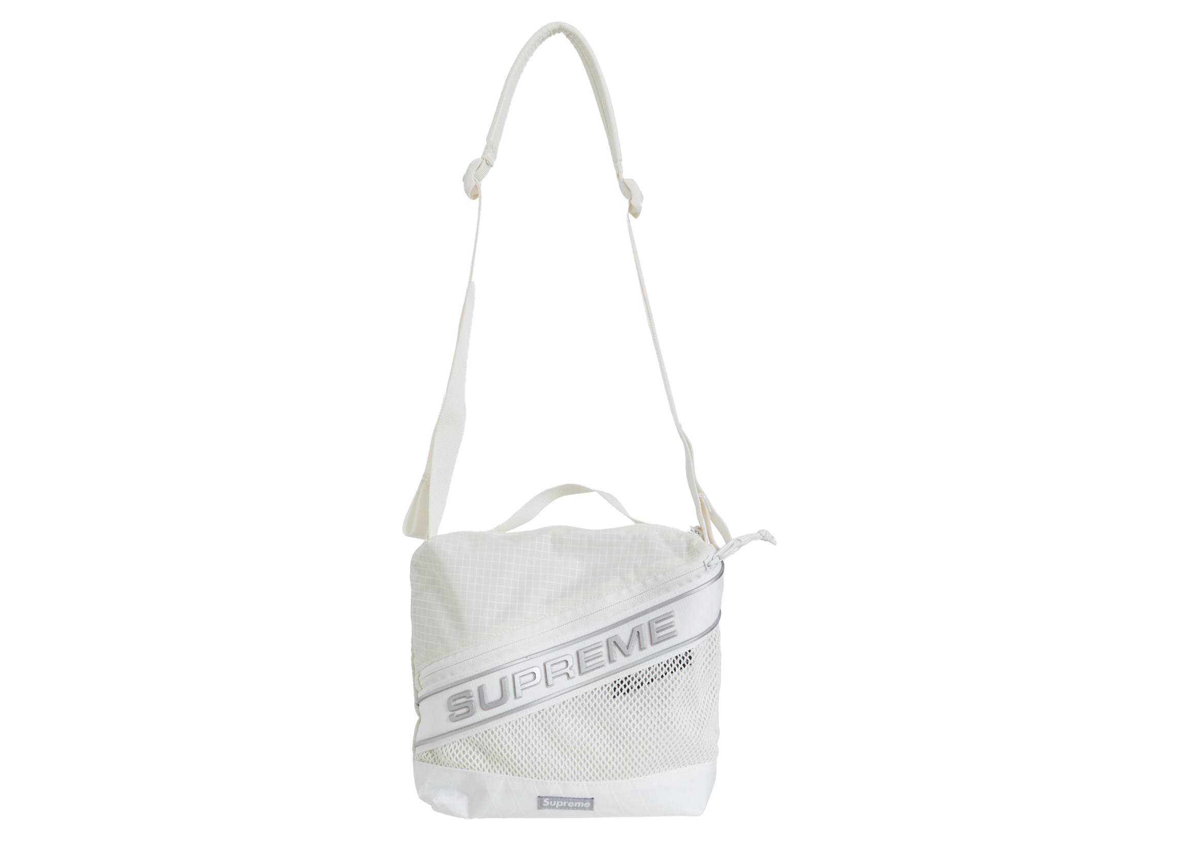 Supreme Logo Shoulder Bag White