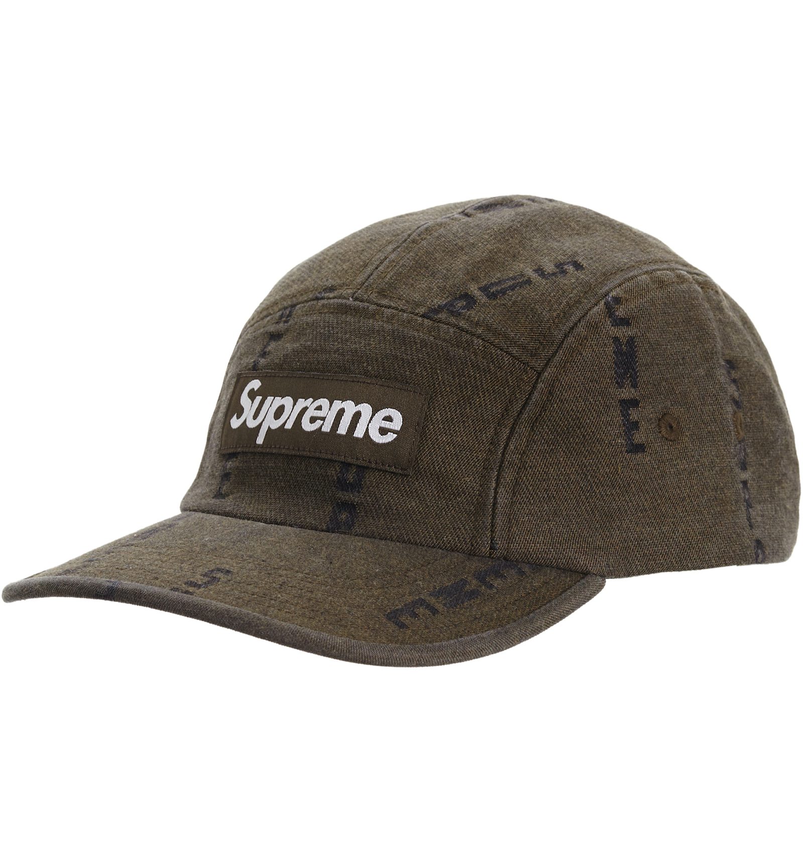 Logo stripe jacquard denim camp cap Clearance