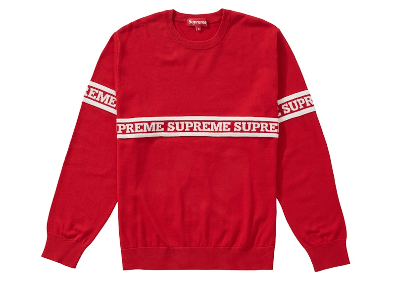 supreme Logo Stripe Knit Top