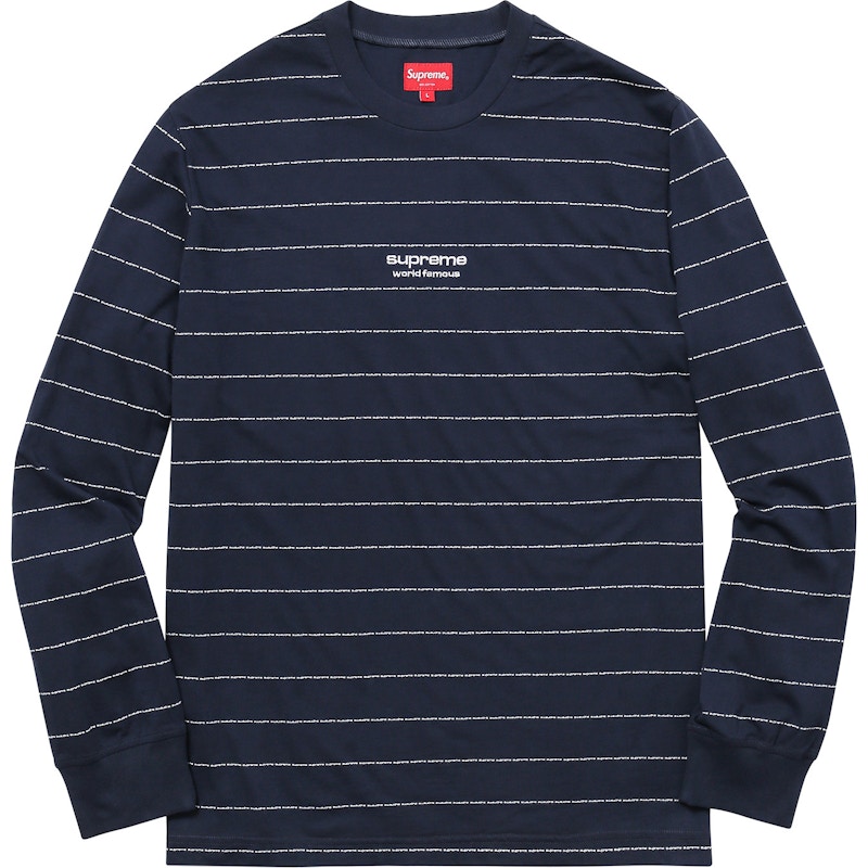 Supreme Raised Stripe L/S Top Tan Men's - FW17 - US