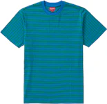 Supreme T Shirt. Supreme HQ STRIPE S/S TOP. Green.