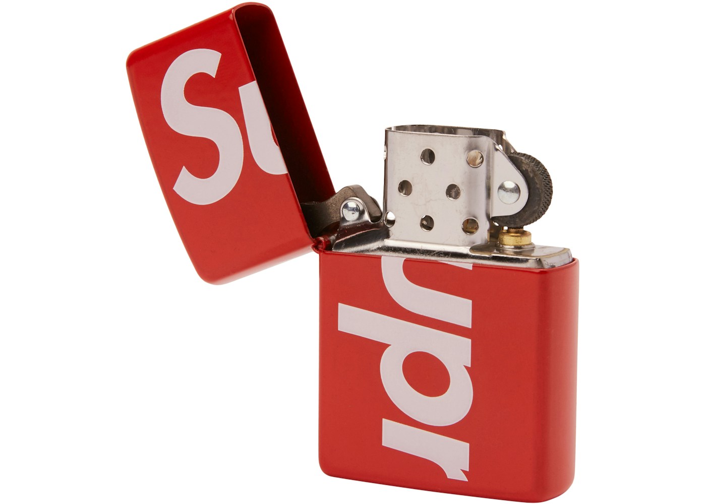 Supreme Logo Zippo Red Ss18