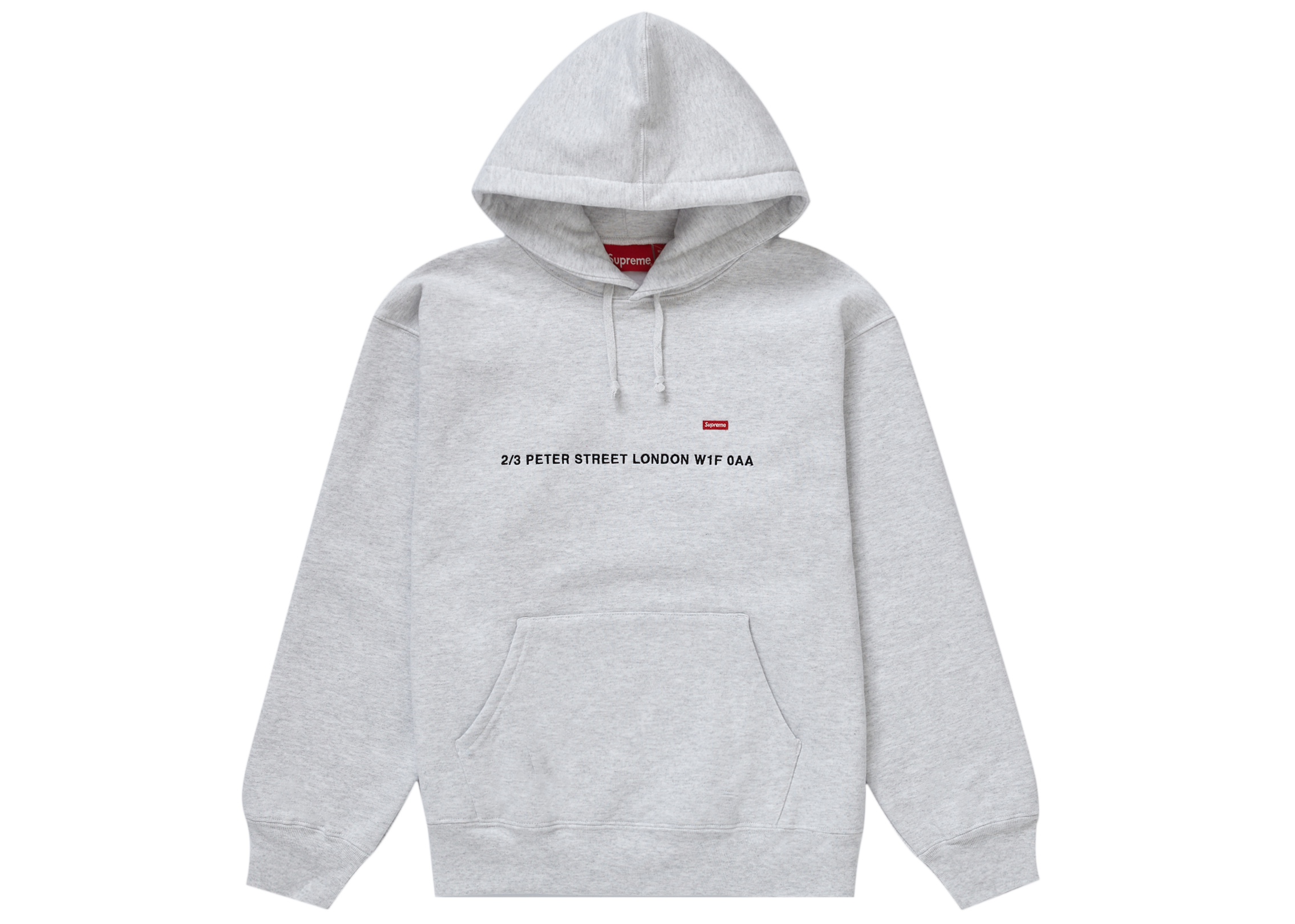 Supreme Small Box Hooded Sweatshirt (London Shop) Ash Grey Men's 