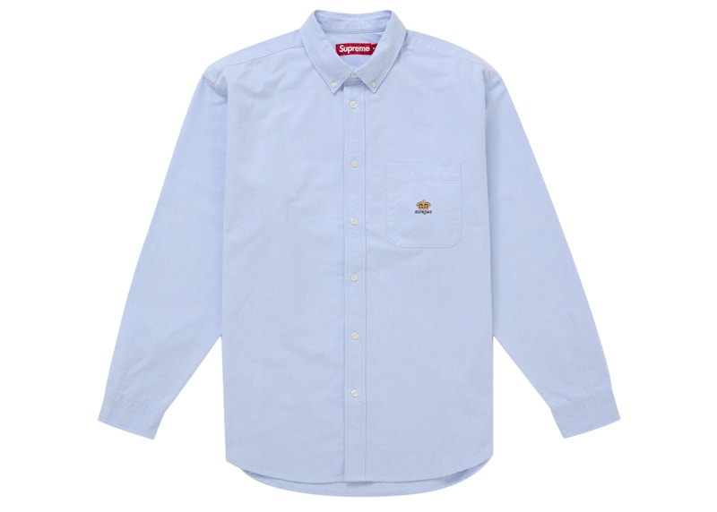 Supreme Loose Fit Flannel Oxford Shirt (FW25) Light Blue メンズ