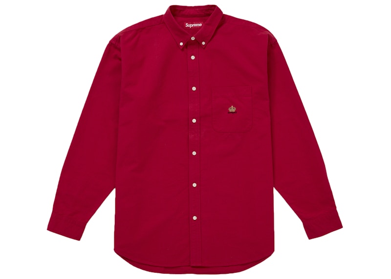 Supreme Loose Fit Flannel Oxford Shirt (FW25) Red Men's - FW25 - US