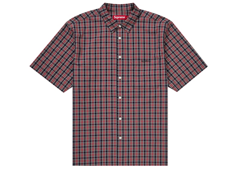 supreme loose fit mini plaid s/s shirtsトップス