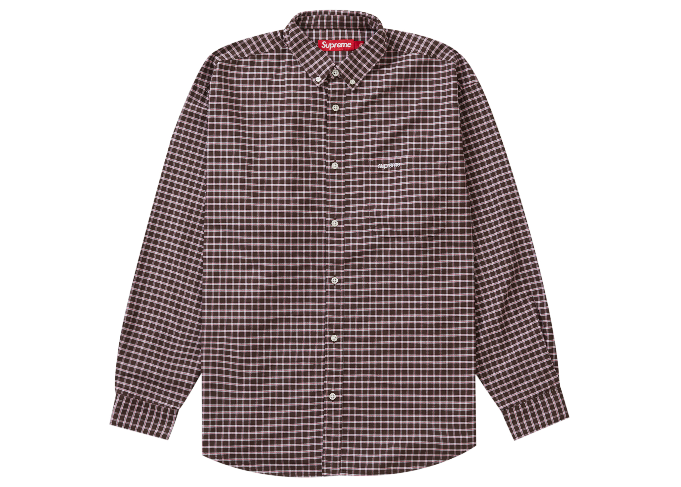 Supreme Loose Fit Oxford Shirt Brown Plaid メンズ - FW23 - JP