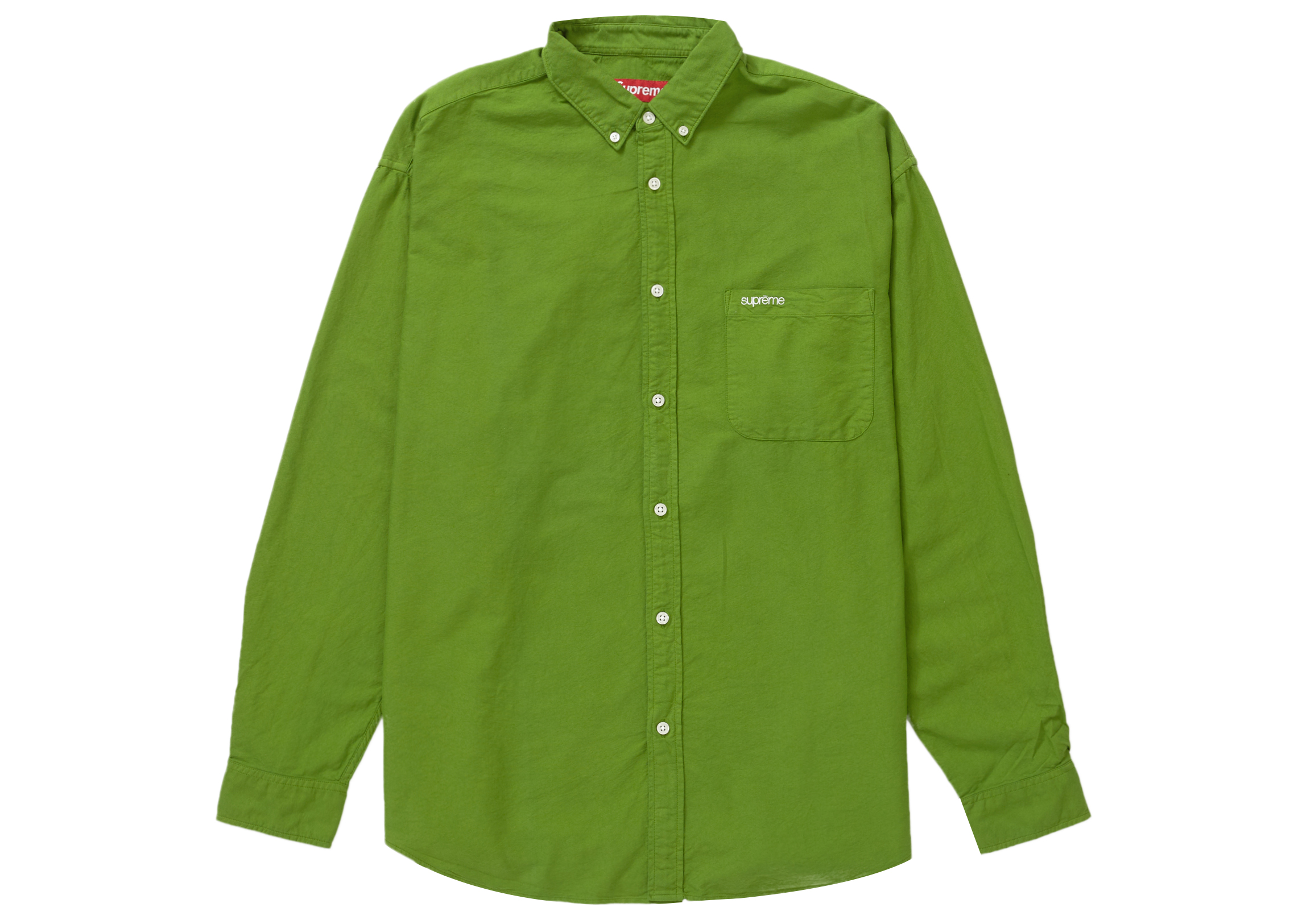 Supreme Loose Fit Oxford Shirt Dyed Green メンズ - FW23 - JP