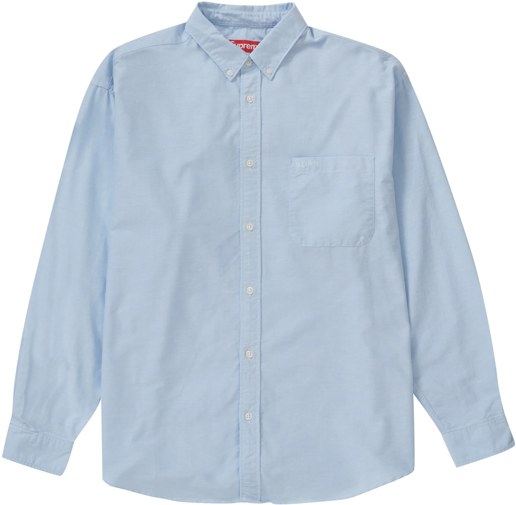Supreme Oxford Button Down Shirt LS Navy Blue Size XL Box Logo