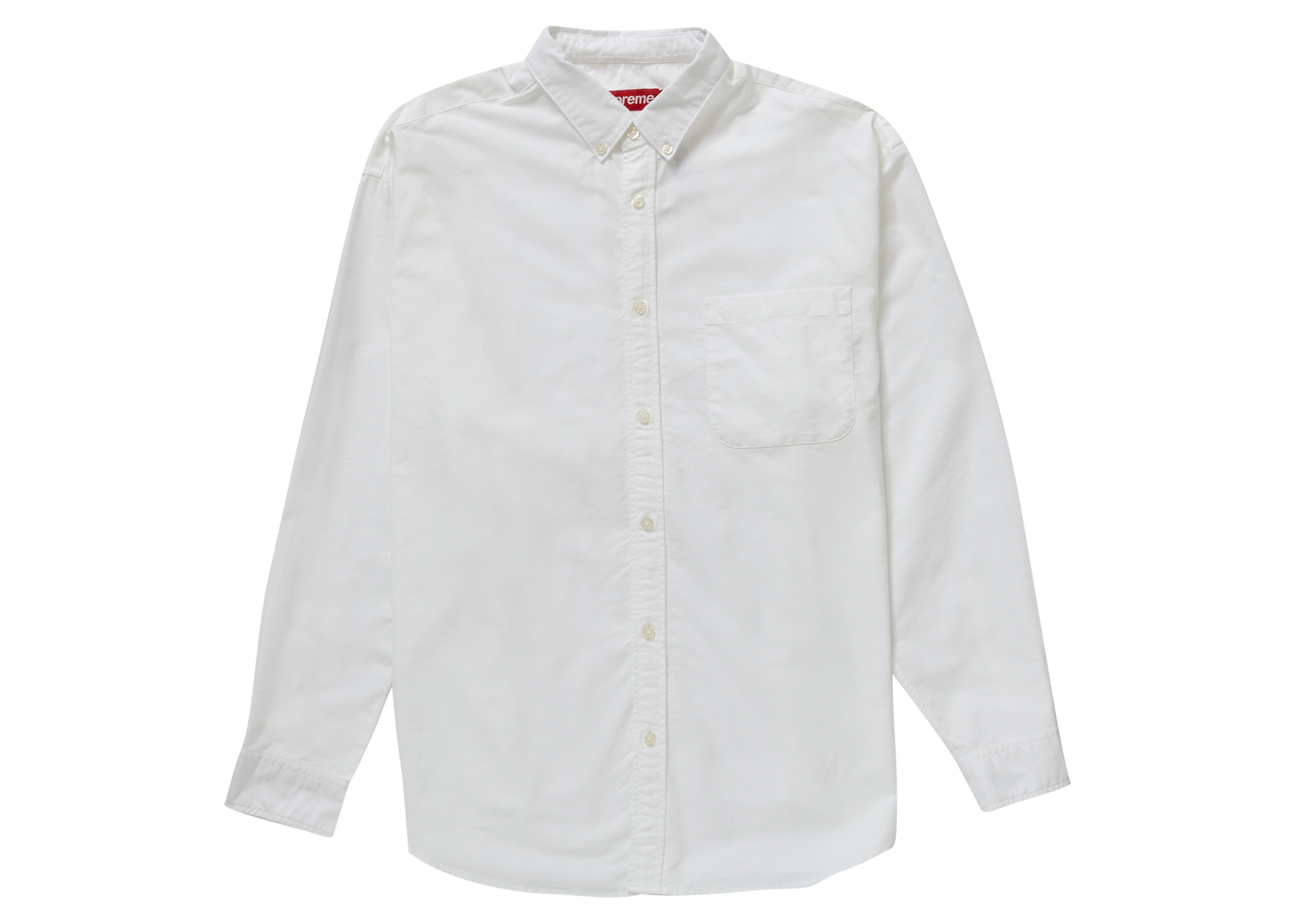 Supreme Loose Fit Oxford Shirt White Men's - FW23 - US
