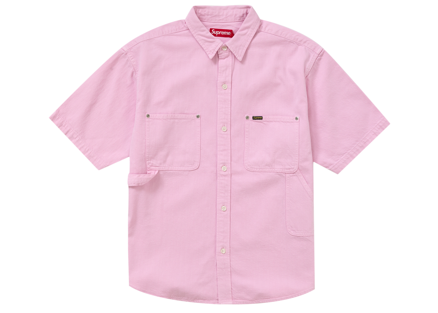 Supreme Loose Fit S/S Denim Painter Shirt Pink メンズ - SS24 - JP