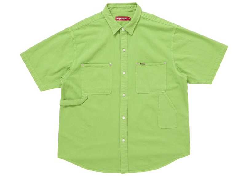 Supreme Loose Fit S/S Denim Painter Shirt (SS25) Green Men's