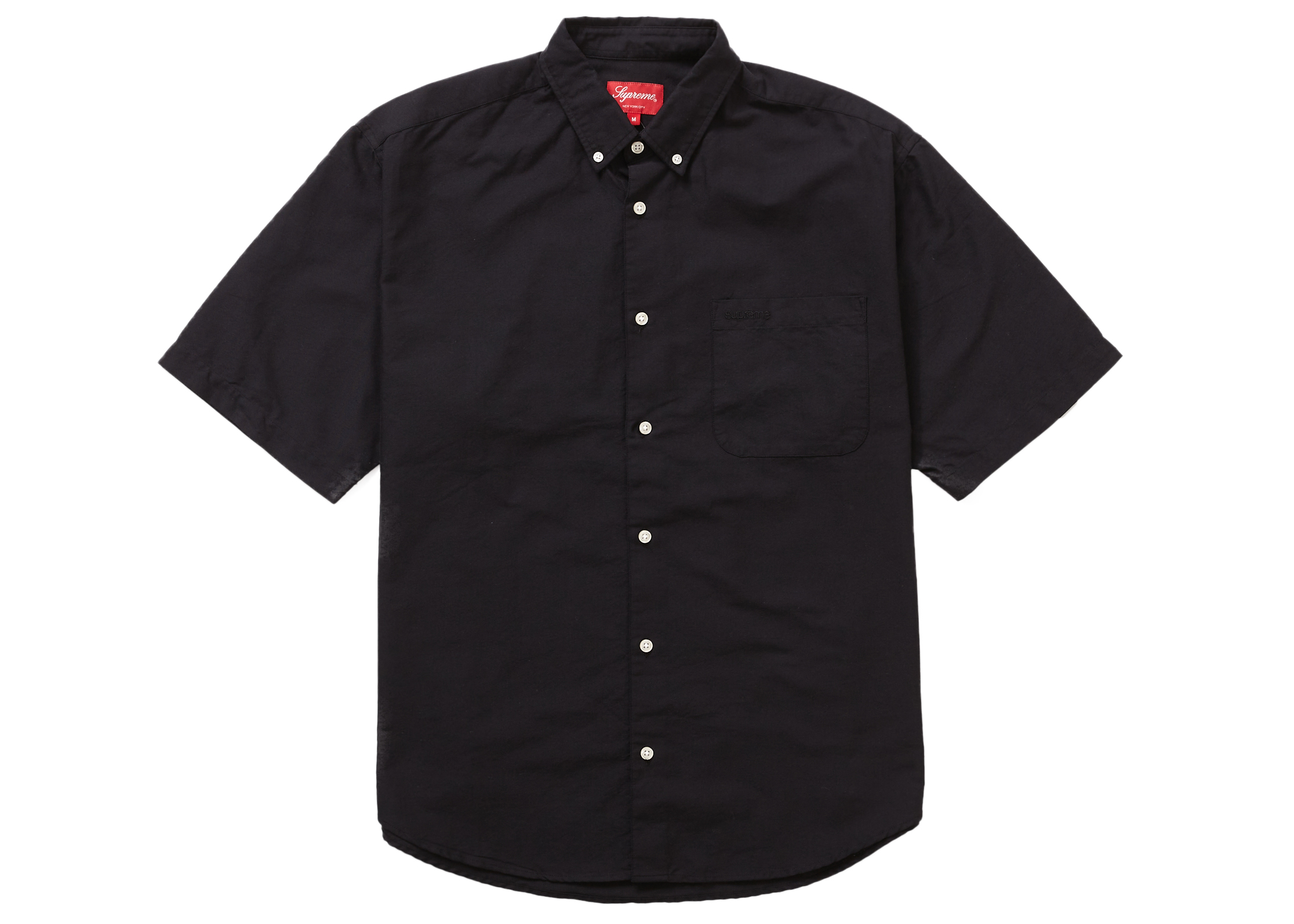 Supreme Loose Fit S/S Oxford Shirt Black Men's - SS23 - US