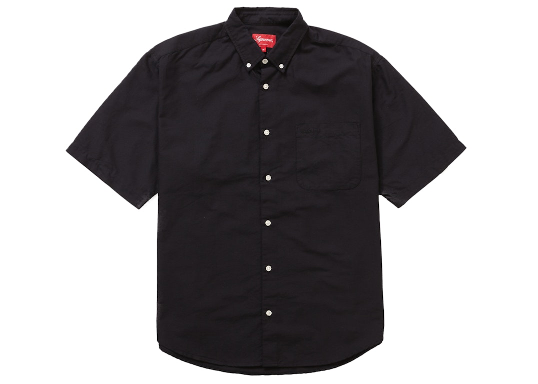 Pre-owned Supreme Loose Fit S/s Oxford Shirt Black