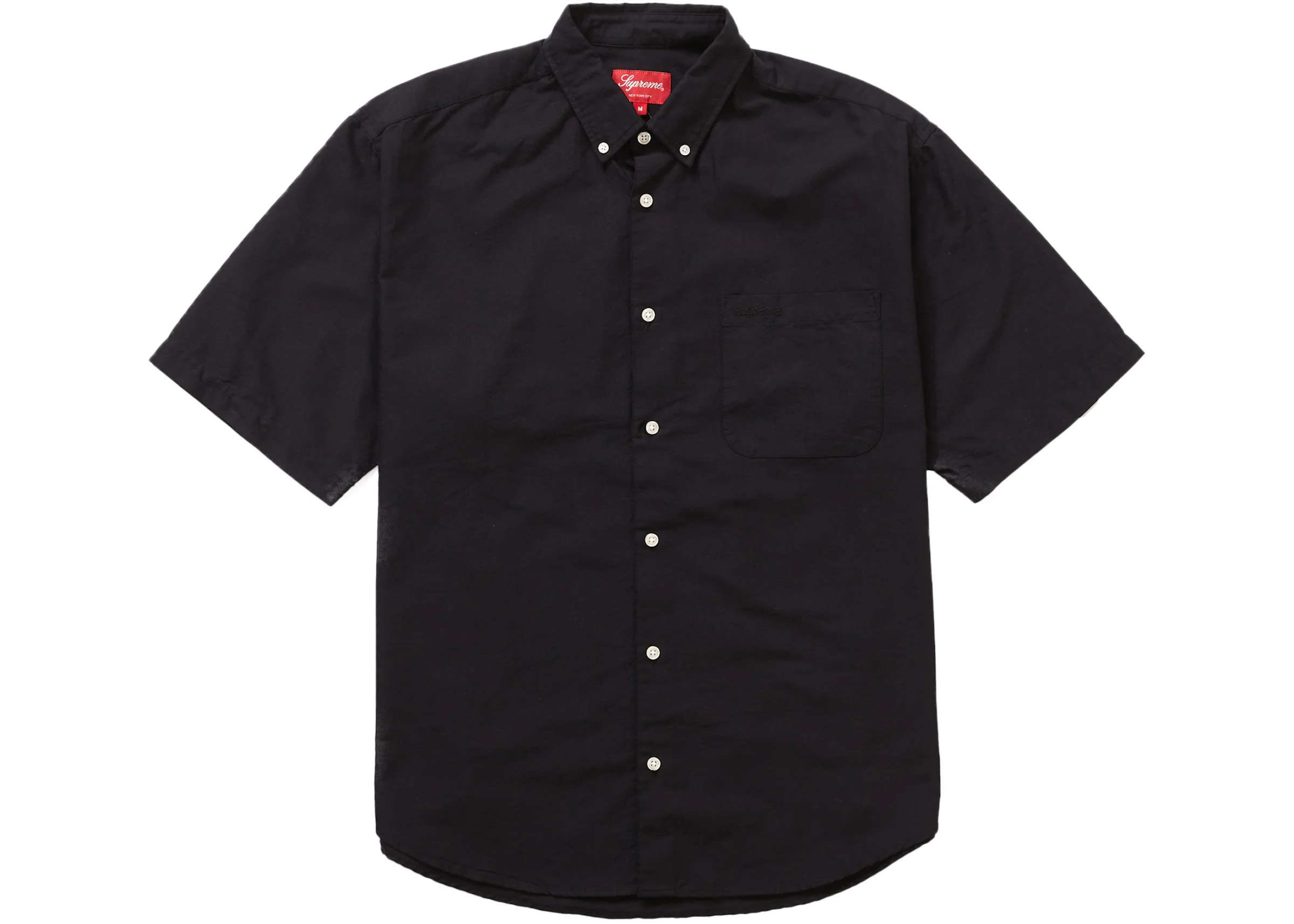 Supreme Loose Fit S/S Oxford Shirt Black Men's - SS23 - US