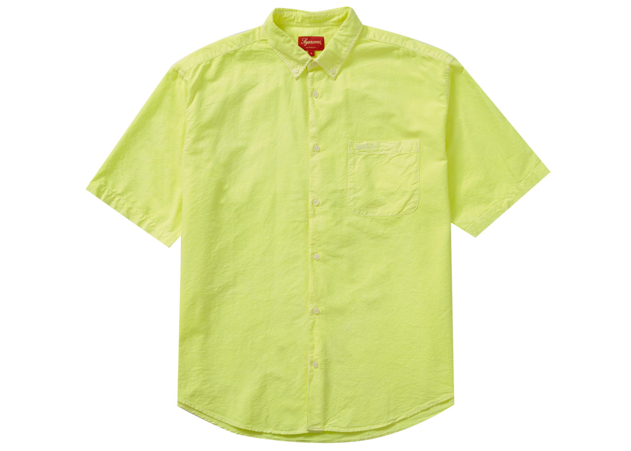 Supreme Loose Fit S/S Oxford Shirt Bright Green Men's - SS23 - US