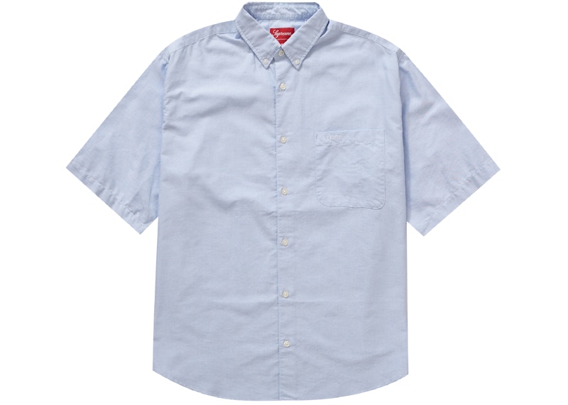 Supreme Stripe Oxford Shirt Blue