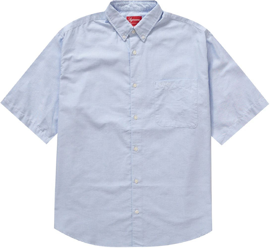 Supreme Loose Fit S/S Oxford Shirt Light Blue Men's - SS23 - US