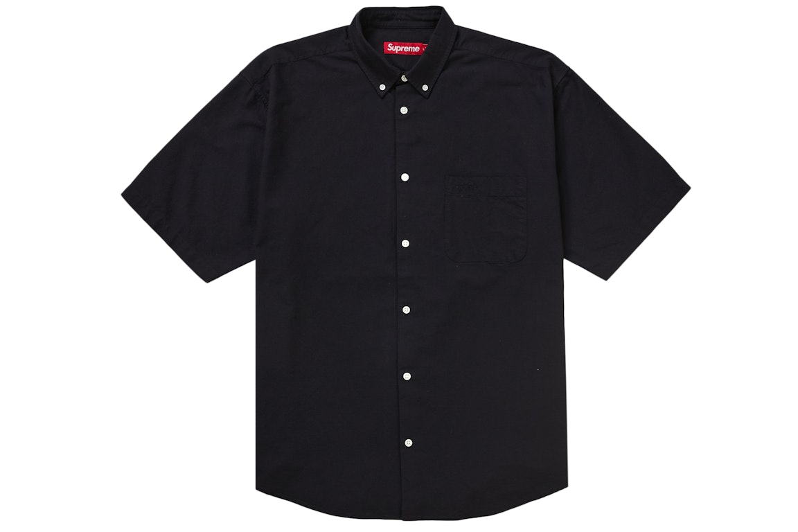 Pre-owned Supreme Loose Fit S/s Oxford Shirt Ss24 Black