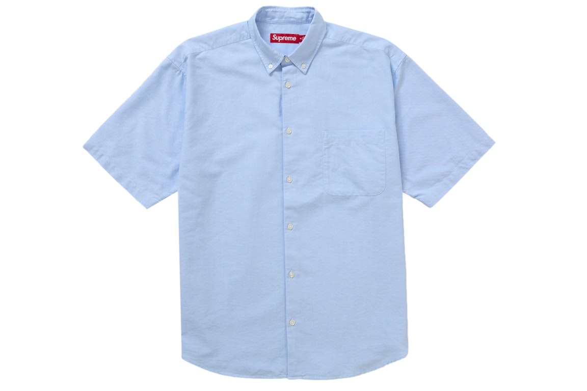 Pre-owned Supreme Loose Fit S/s Oxford Shirt Ss24 Light Blue