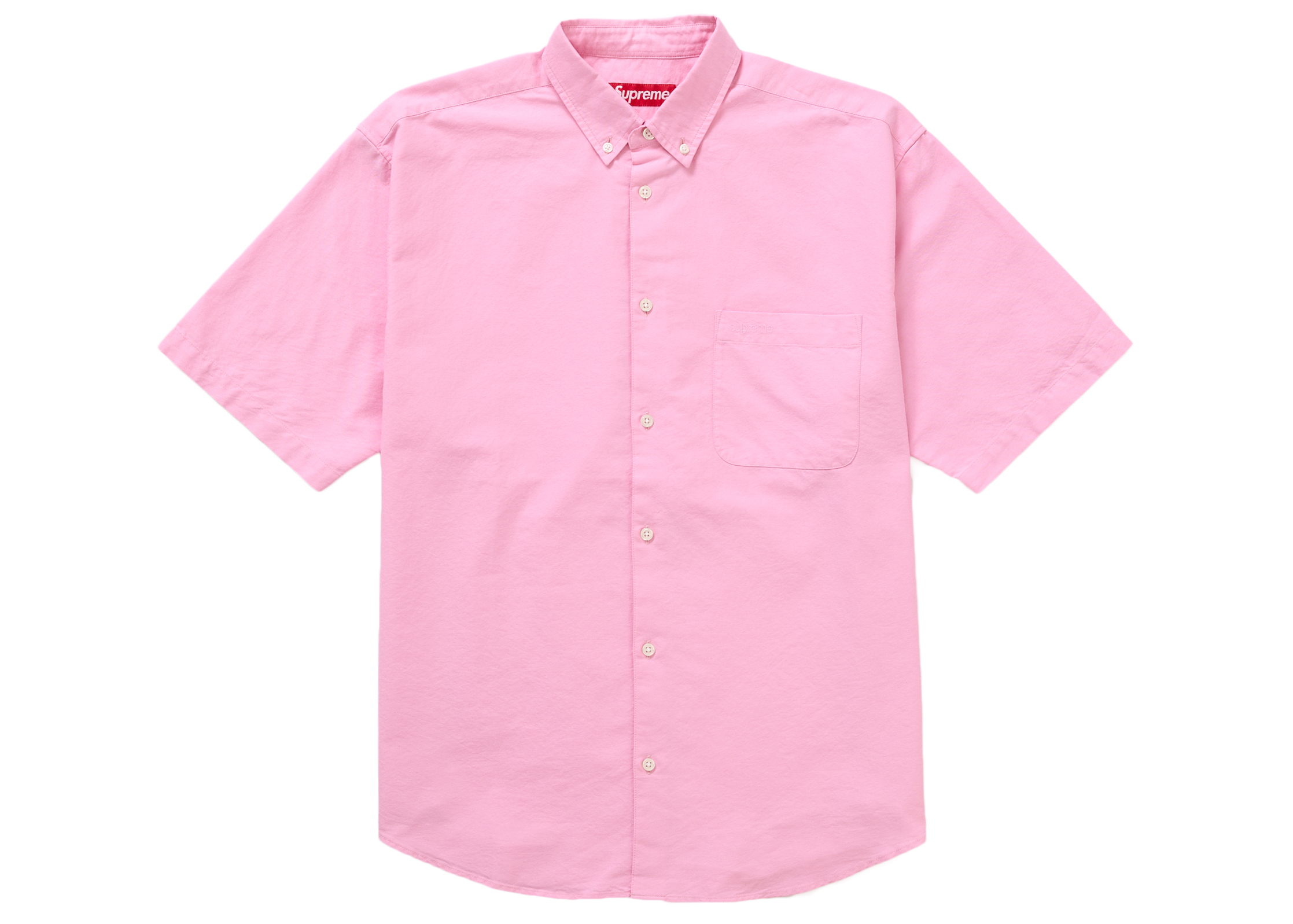 Supreme Loose Fit S/S Oxford Shirt SS24 Pink Men's - SS24 - US