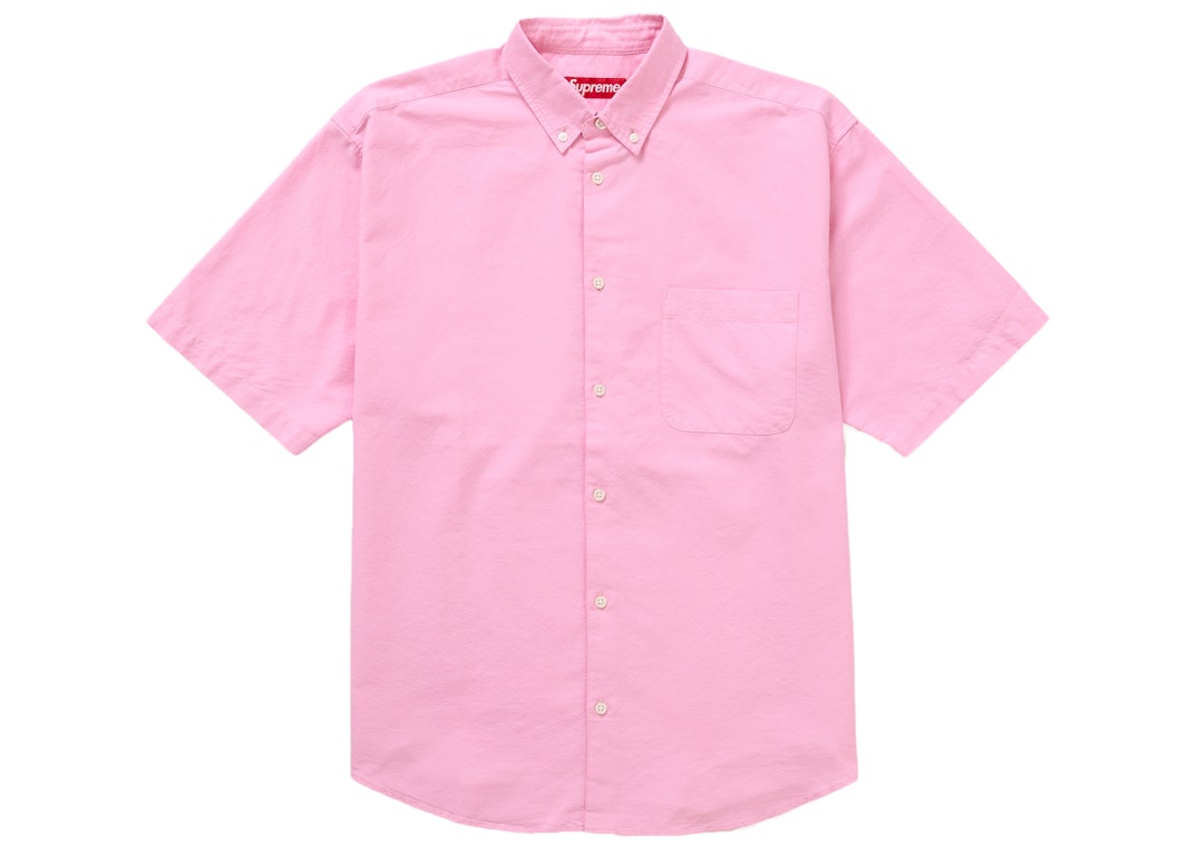Pre-owned Supreme Loose Fit S/s Oxford Shirt Ss24 Pink